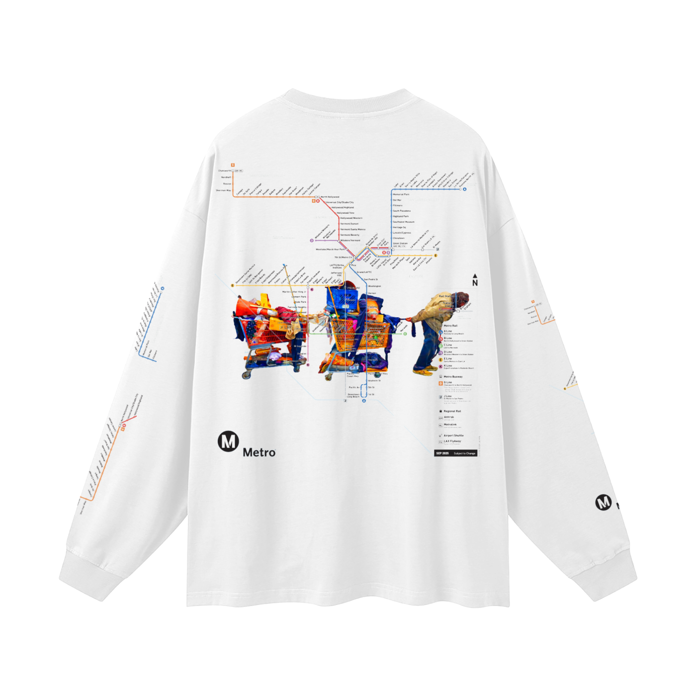 LA METRO- Oversized Unisex Long Sleeve T-Shirt