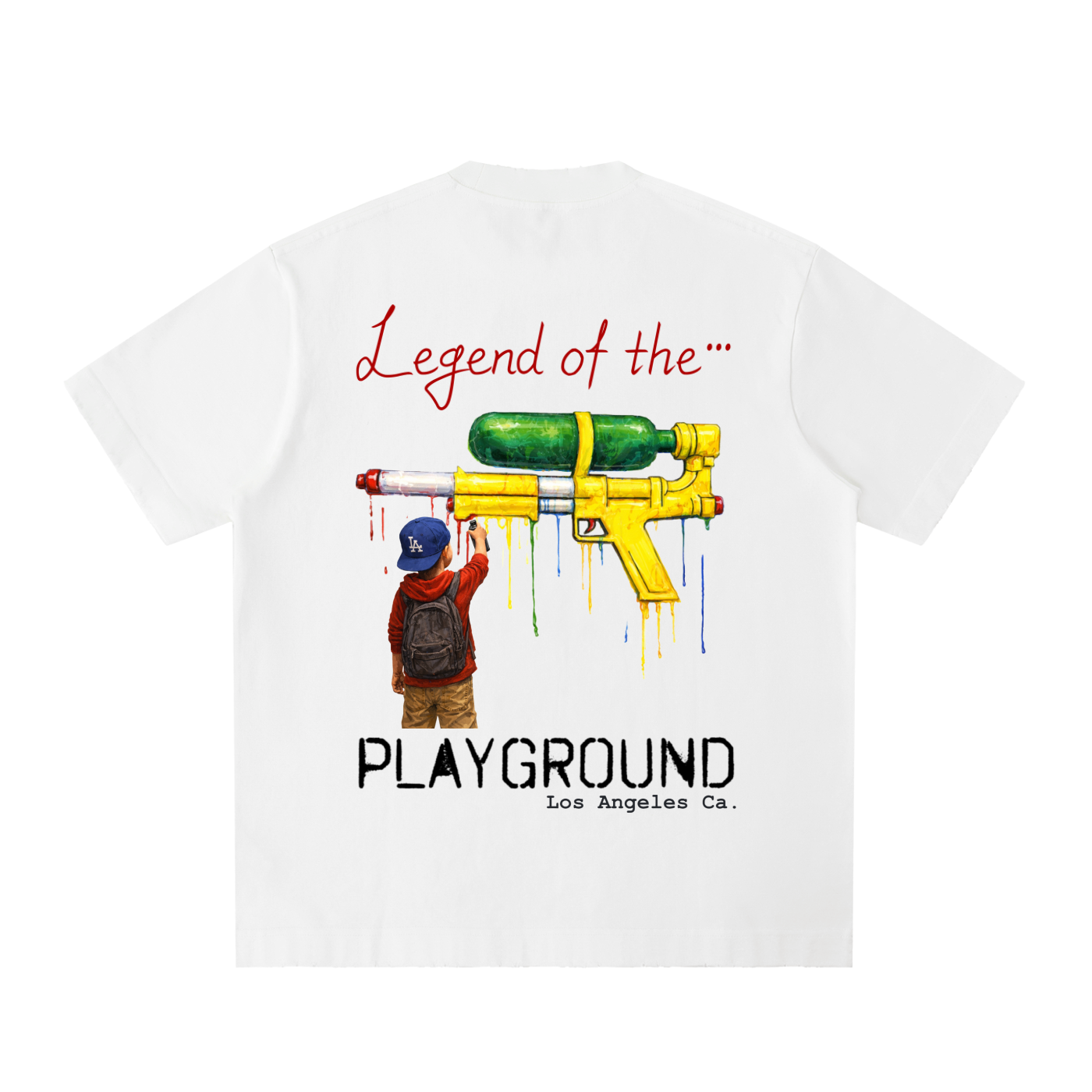 LA PLAYGROUND legend Heavyweight Vintage Frayed T-Shirt