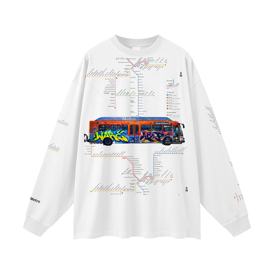 LA METRO- Oversized Unisex Long Sleeve T-Shirt