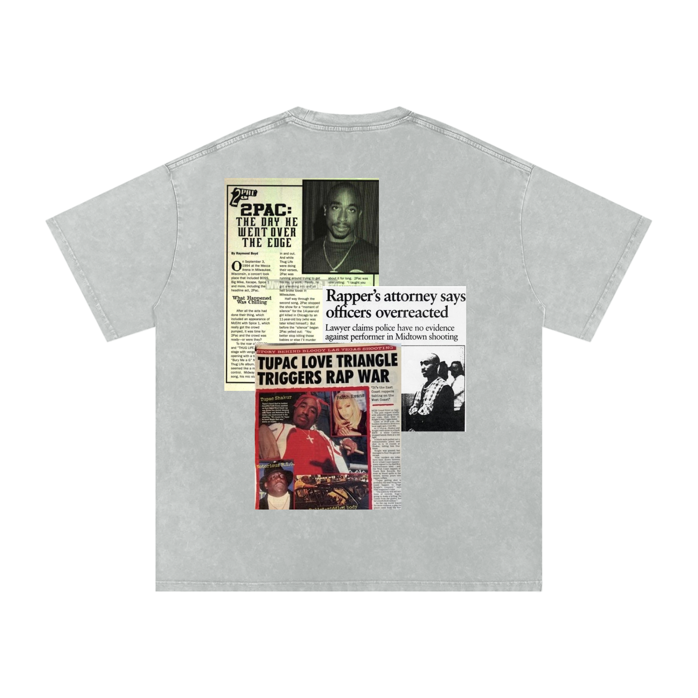 2pac Media Vintage Oversized T-Shirt