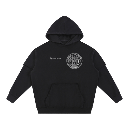 LA COUNTY - Representative Raw Edge Double Layered Hoodie (set)