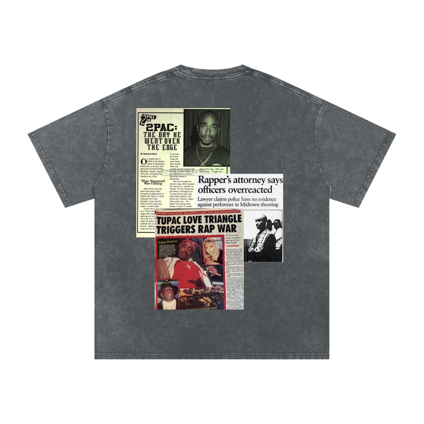 2pac Media Vintage Oversized T-Shirt