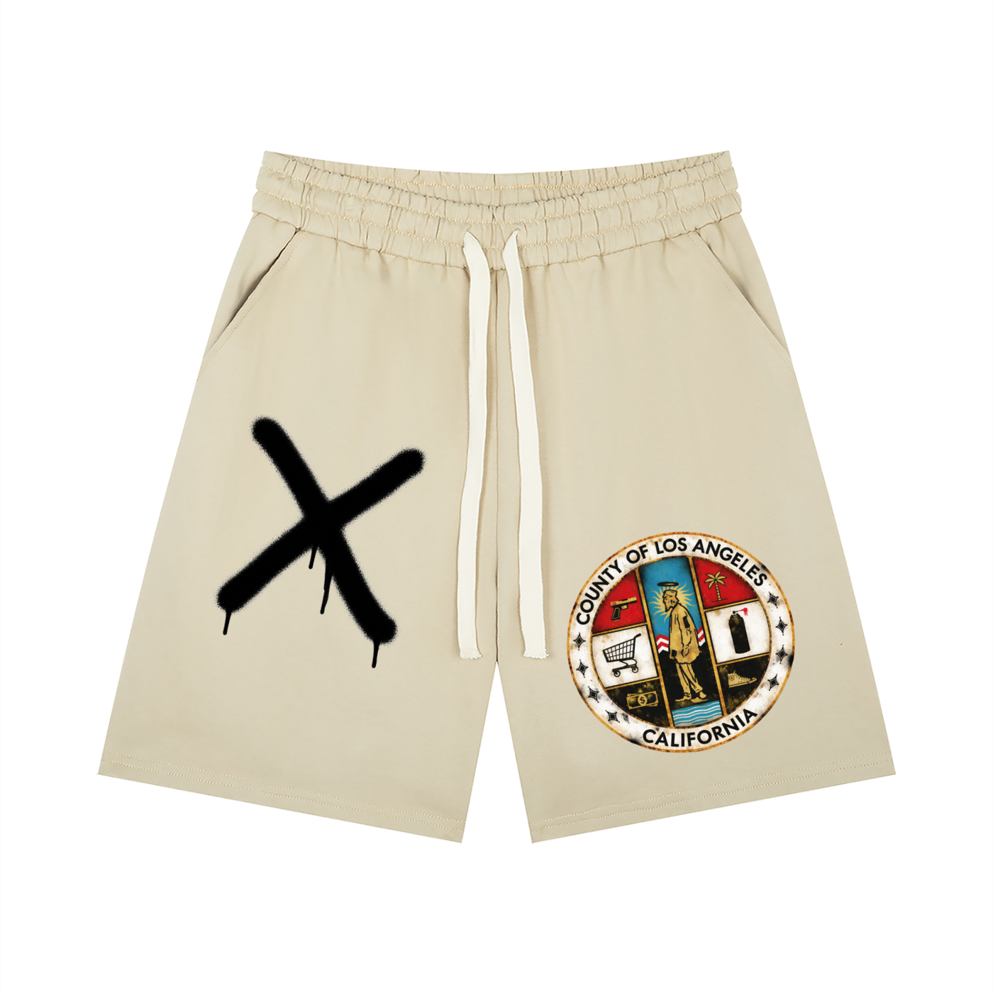 Wack out X Loose Fit Drawstring Shorts