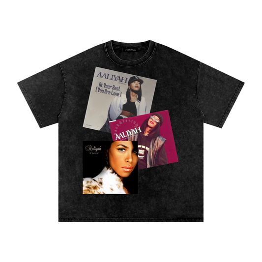 Aaliyah SONG cover vintage Cotton T-Shirt