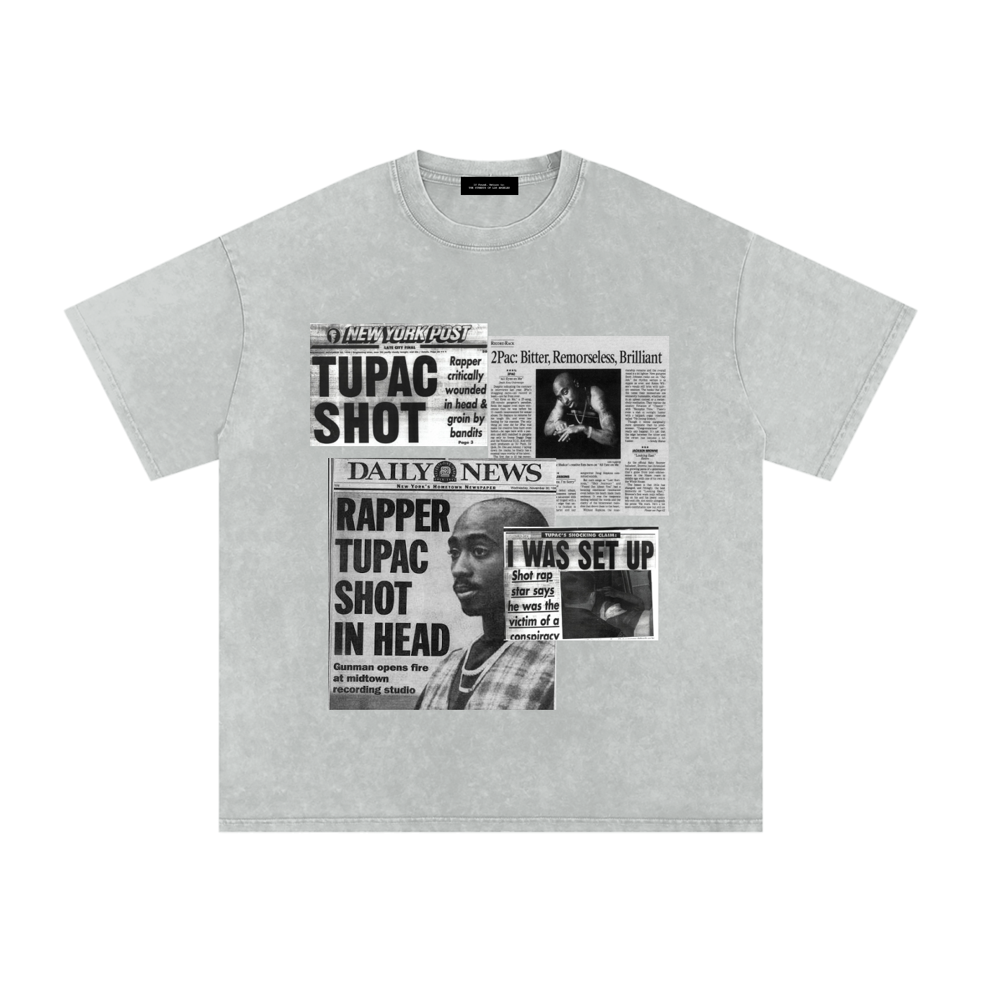 2pac Media Vintage Oversized T-Shirt