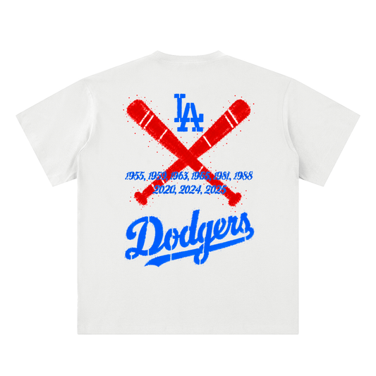 LA Dodgers World Series Years Sueded Cotton T-Shirt