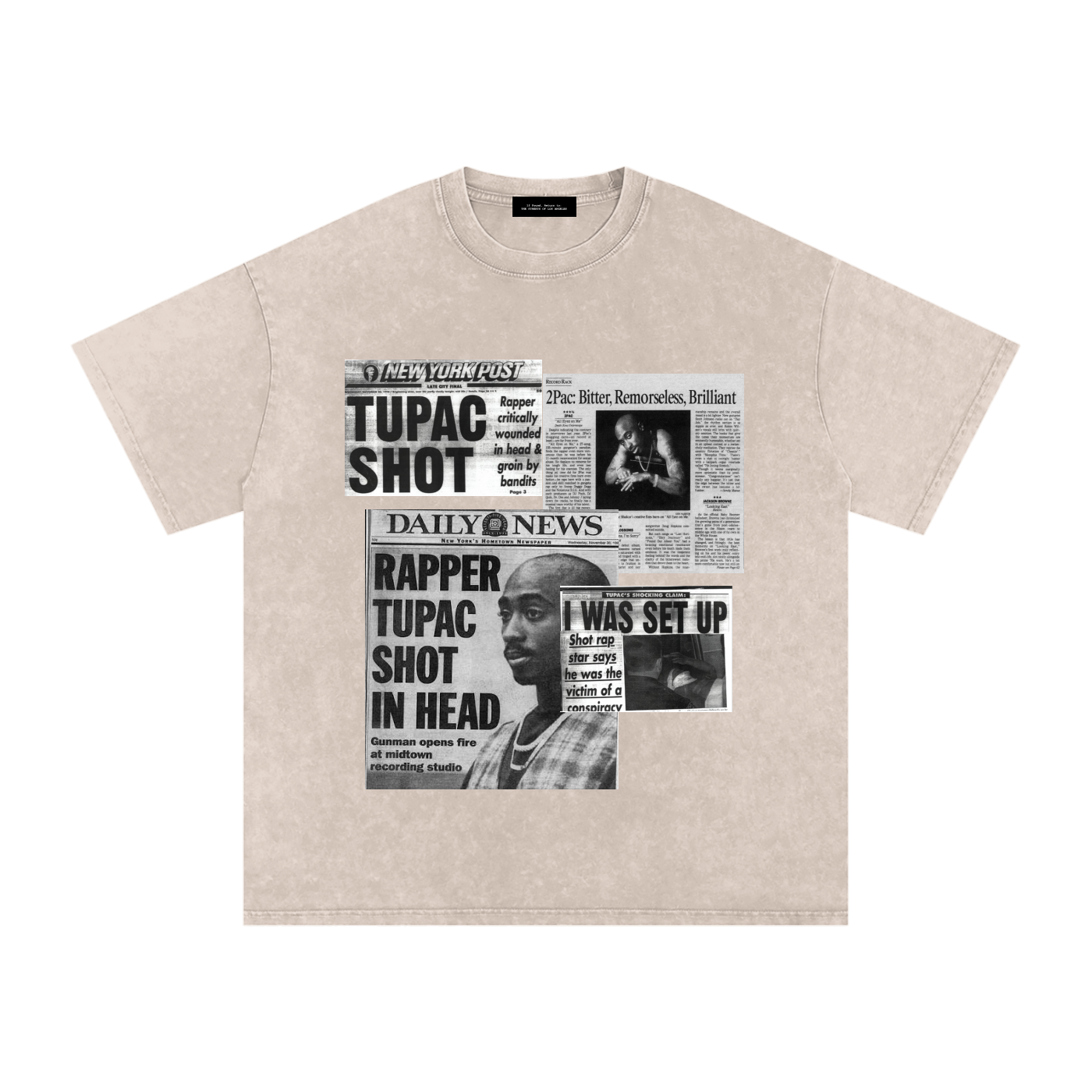 2pac Media Vintage Oversized T-Shirt