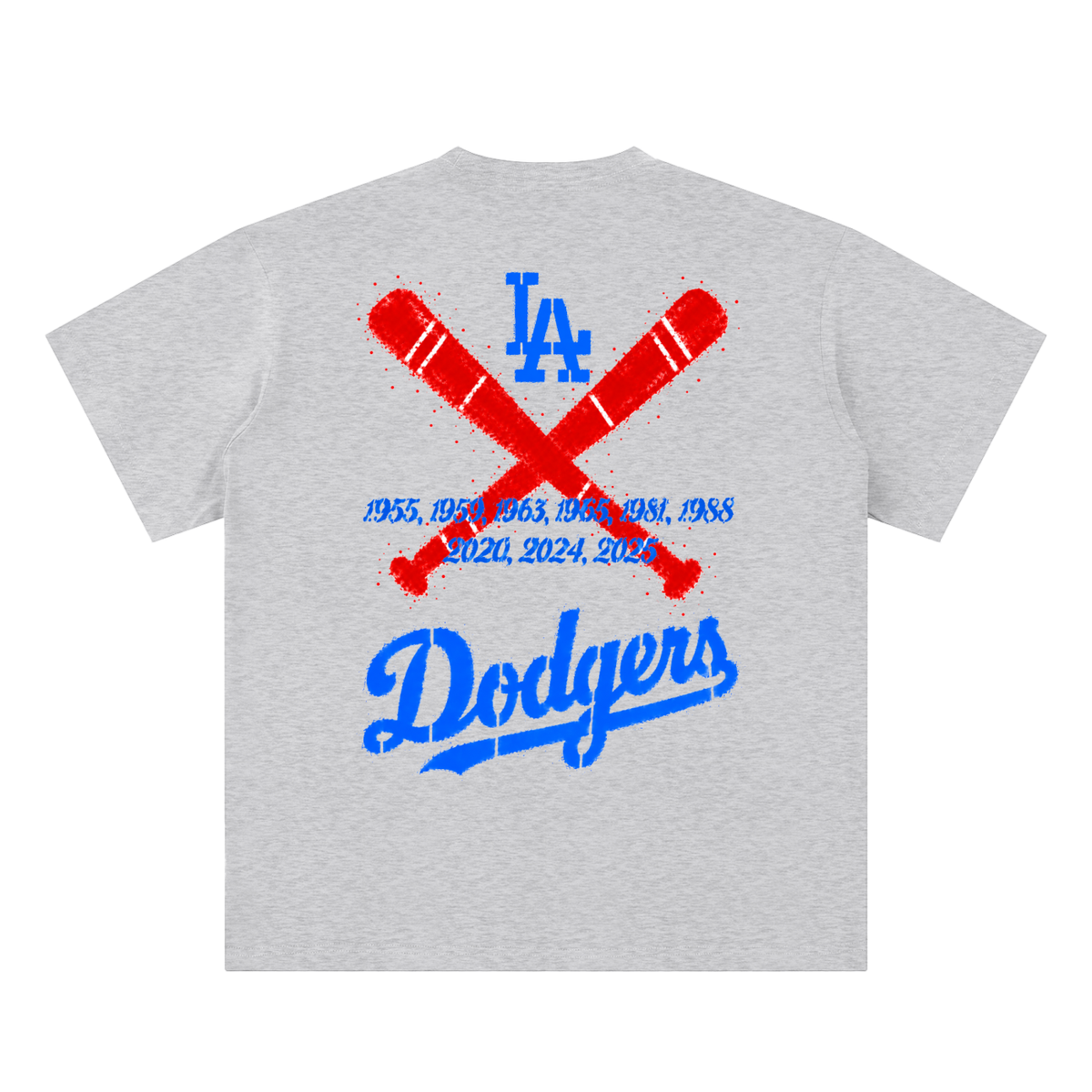 LA Dodgers World Series Years Sueded Cotton T-Shirt