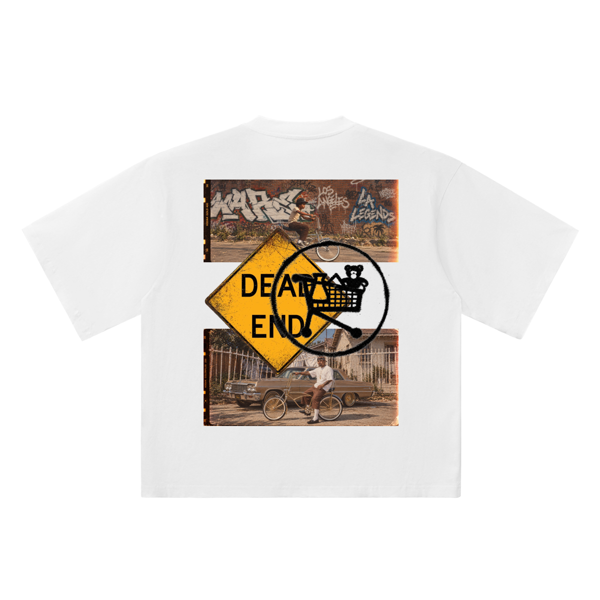 DEAD END (Lowrider bike) Oversized Drop Shoulder T-Shirt