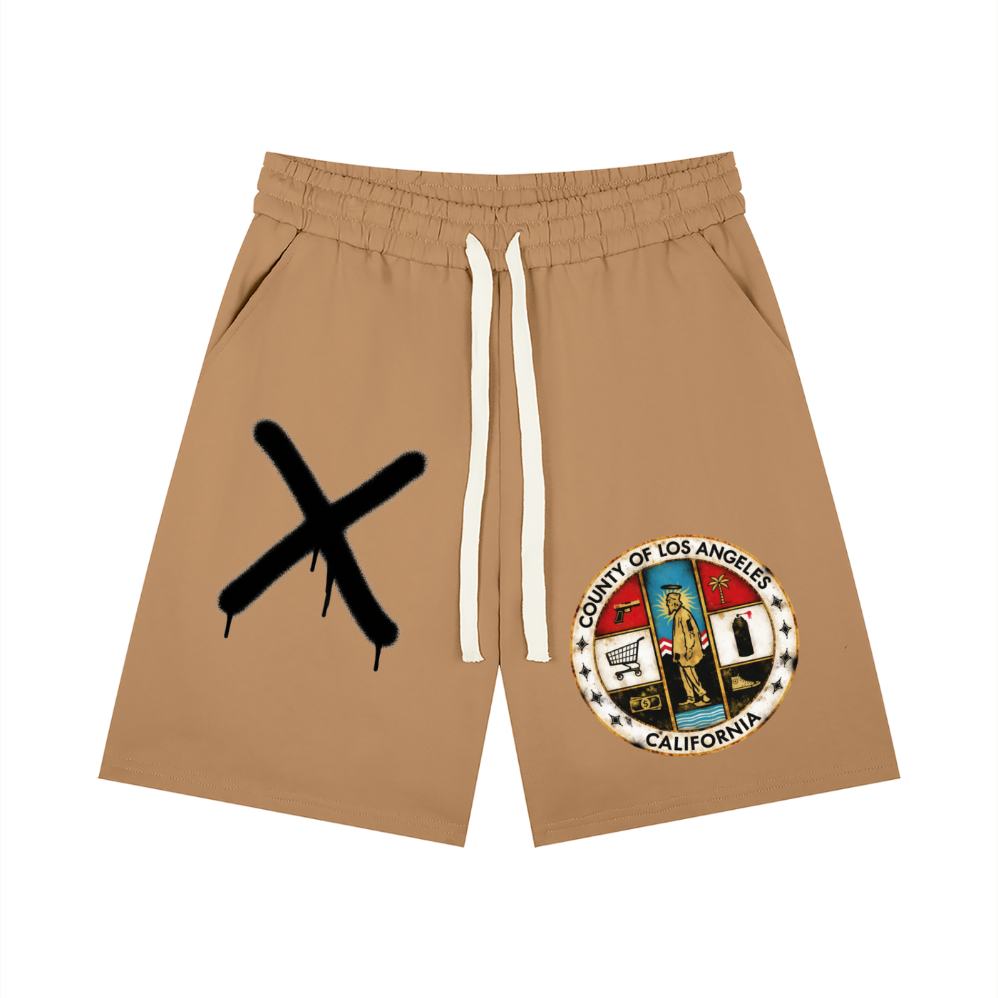 Wack out X Loose Fit Drawstring Shorts