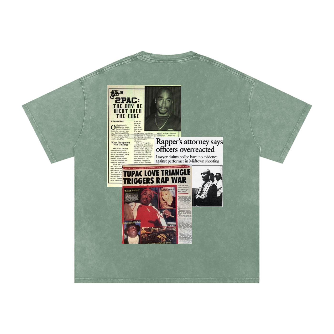 2pac Media Vintage Oversized T-Shirt
