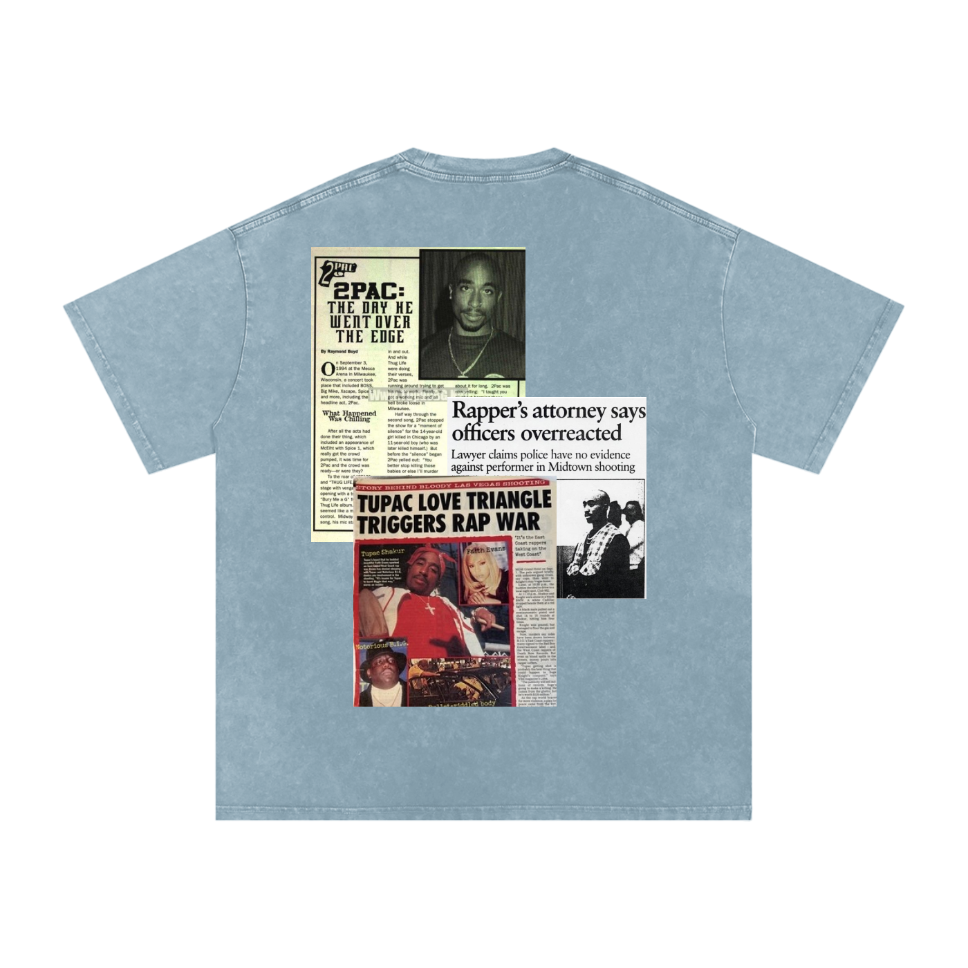 2pac Media Vintage Oversized T-Shirt