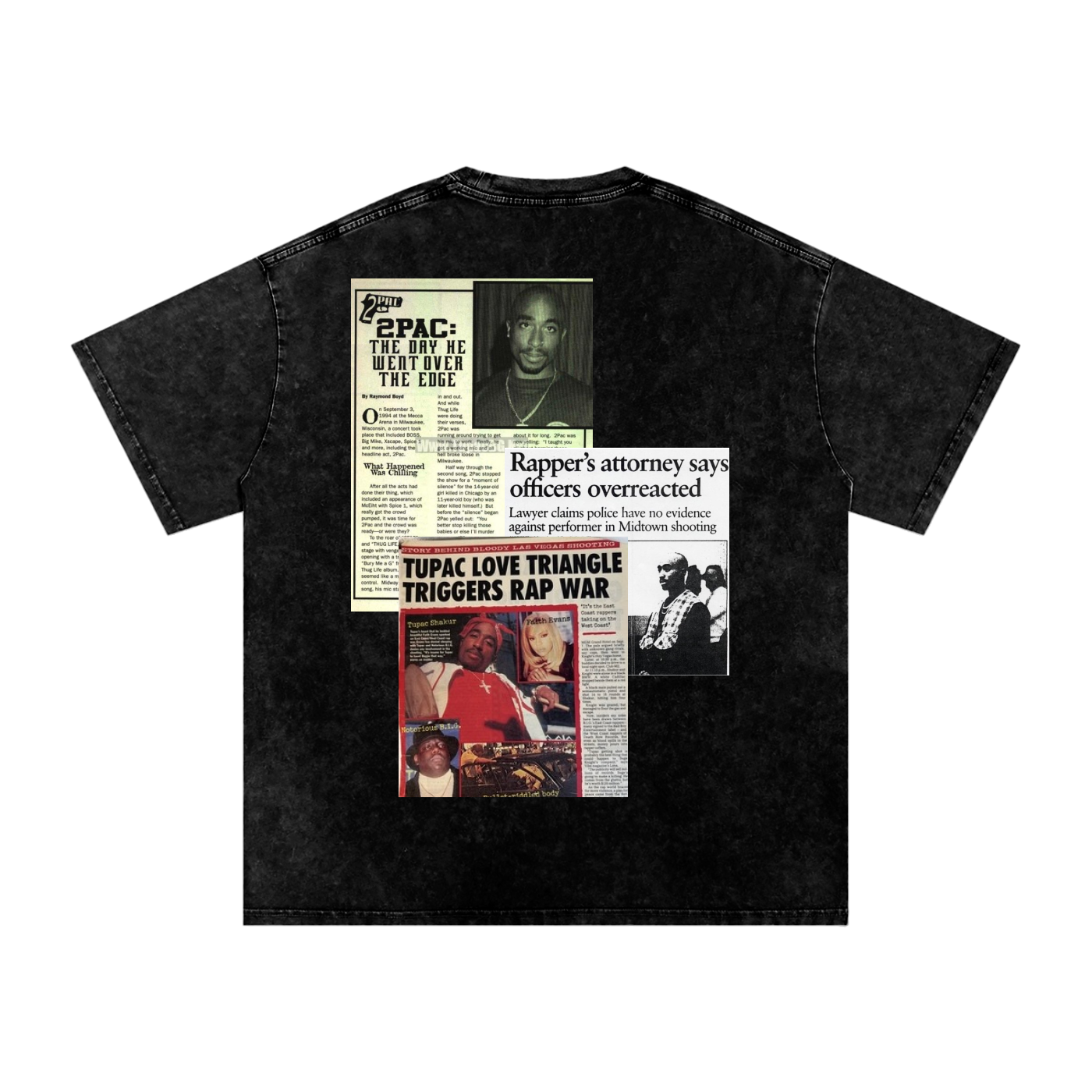 2pac Media Vintage Oversized T-Shirt