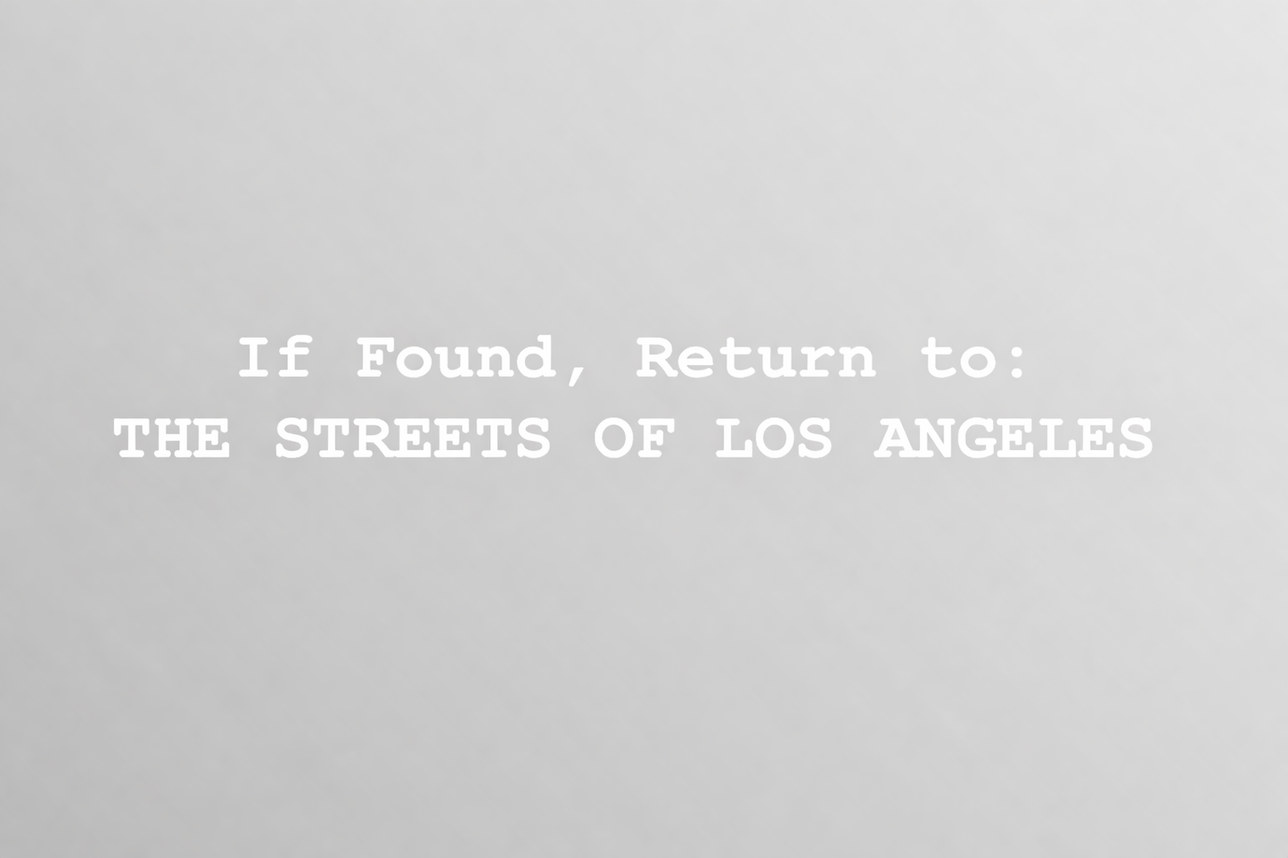 WOMEN’s. (“If Found,” ) -Snow Washed Raw Cropped Sweatshirt