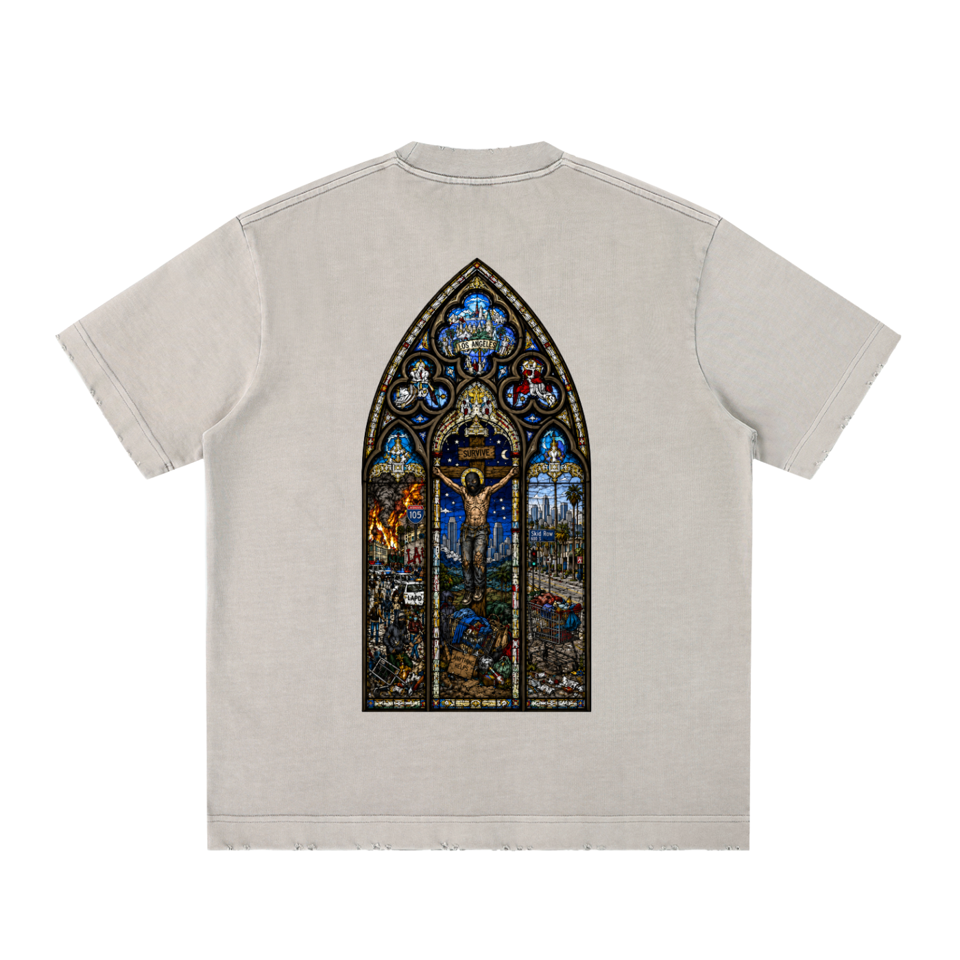 Thou Shall / Heavyweight Vintage Frayed T-Shirt