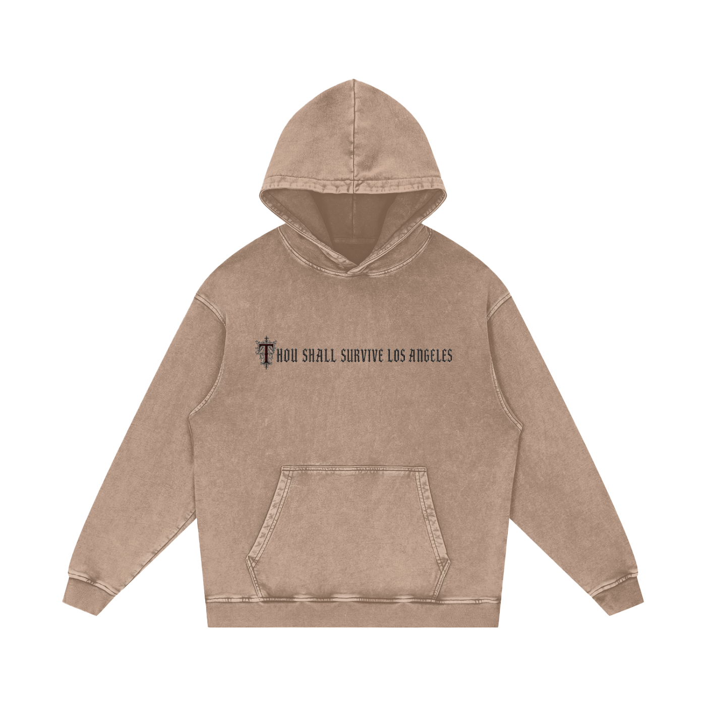 “Pray for me” Snow Washed Loose Hoodie
