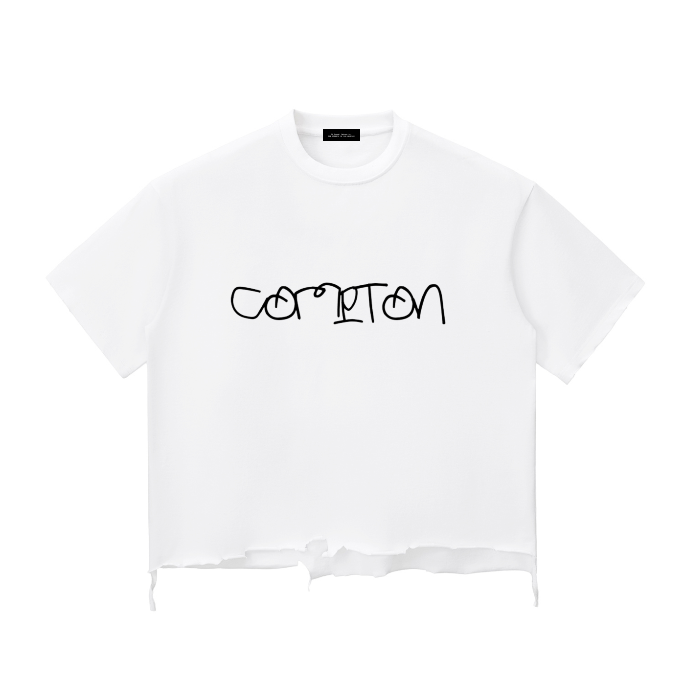 Compton -Rosecrans Ave.  Raw-Hem Boxy T-shirt