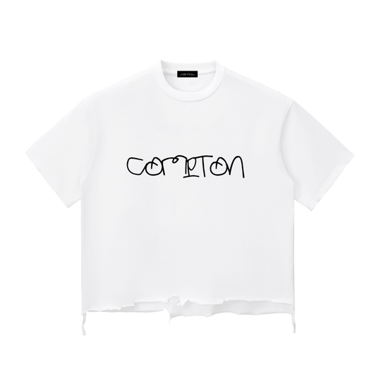 Compton -Rosecrans Ave.  Raw-Hem Boxy T-shirt