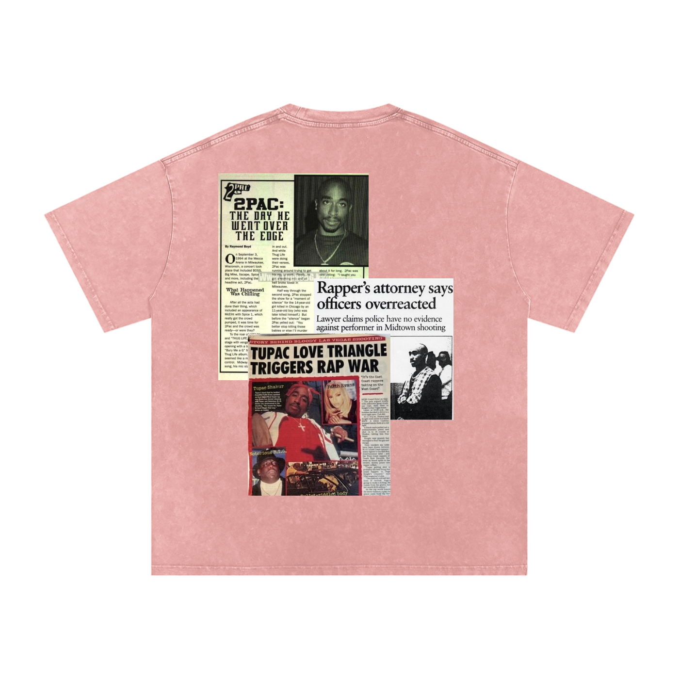 2pac Media Vintage Oversized T-Shirt