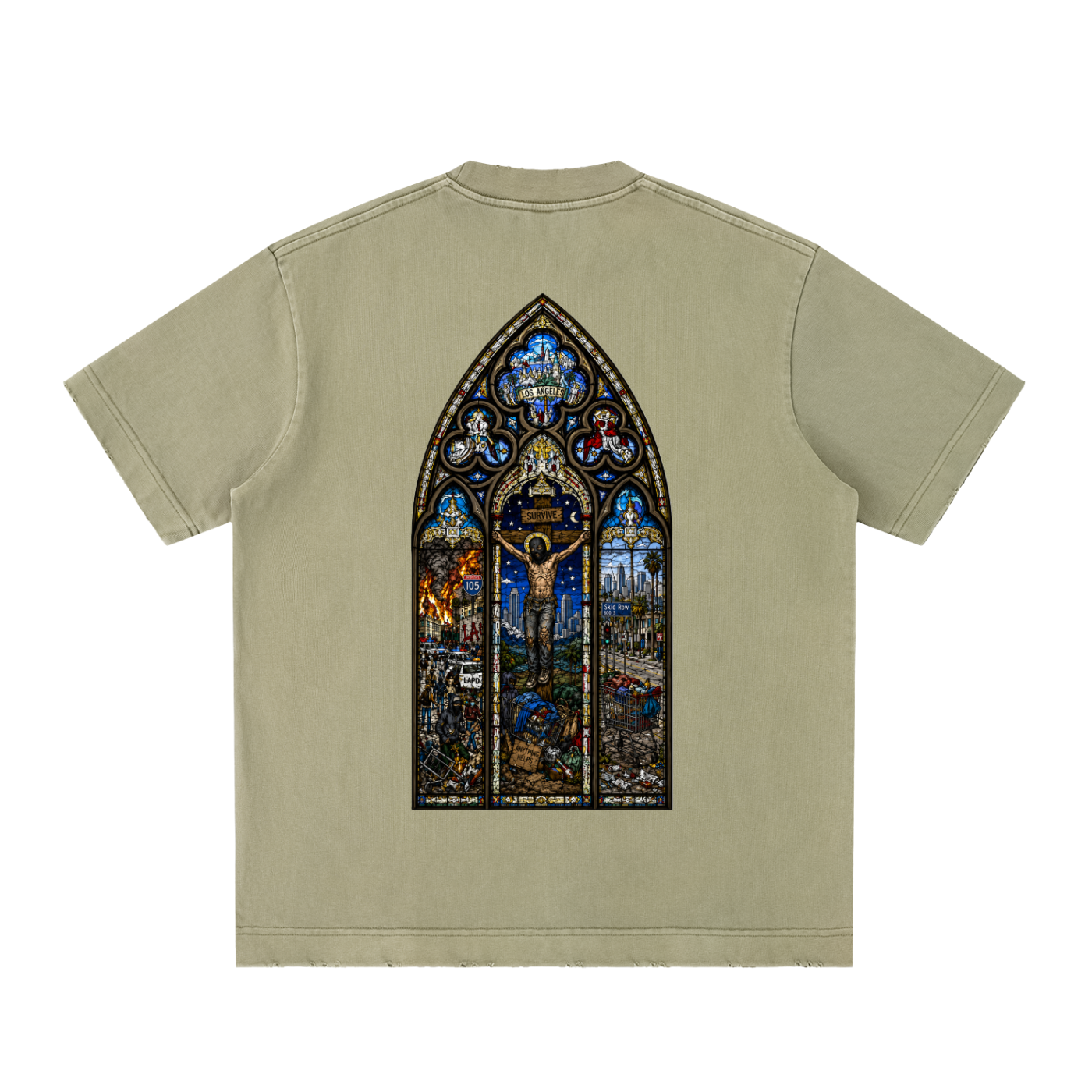 Thou Shall / Heavyweight Vintage Frayed T-Shirt
