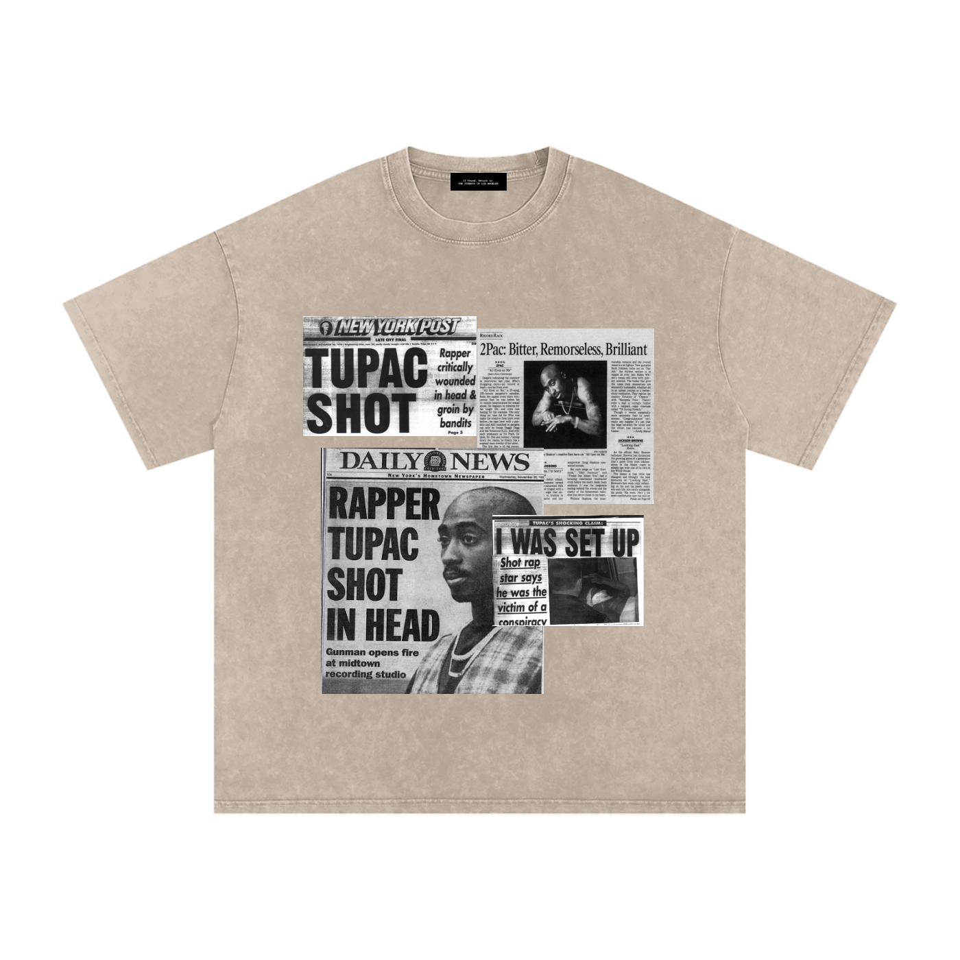 2pac Media Vintage Oversized T-Shirt