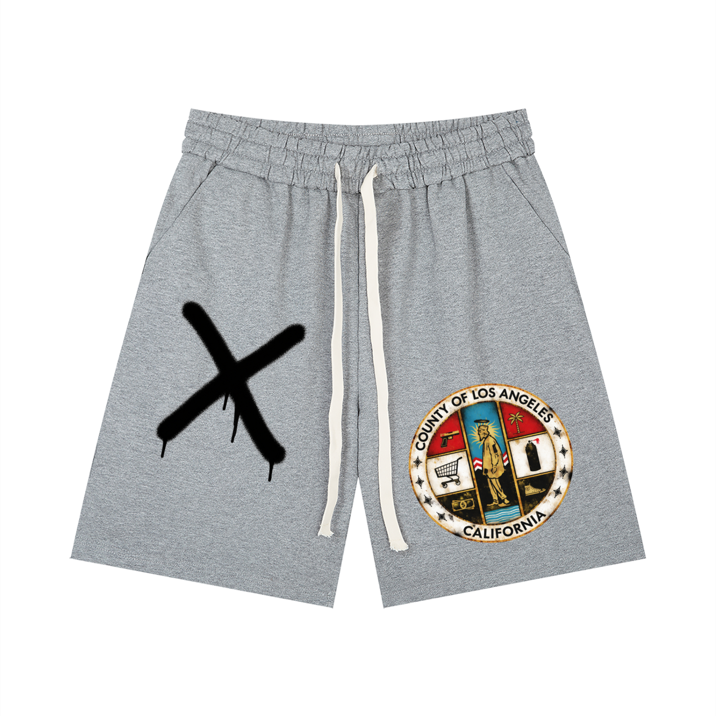 Wack out X Loose Fit Drawstring Shorts