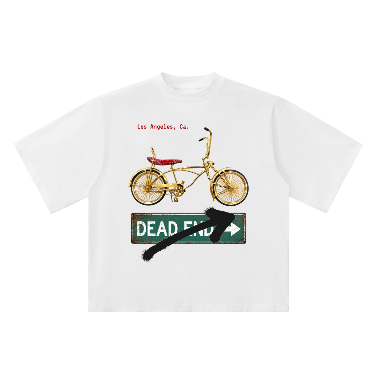 DEAD END (Lowrider bike) Oversized Drop Shoulder T-Shirt
