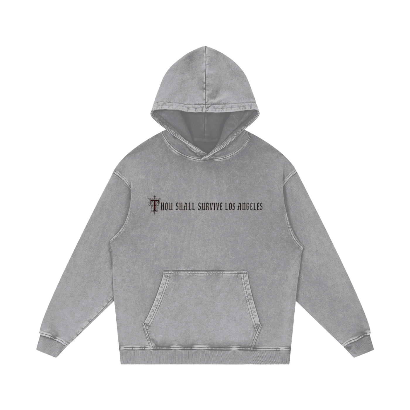 “Pray for me” Snow Washed Loose Hoodie