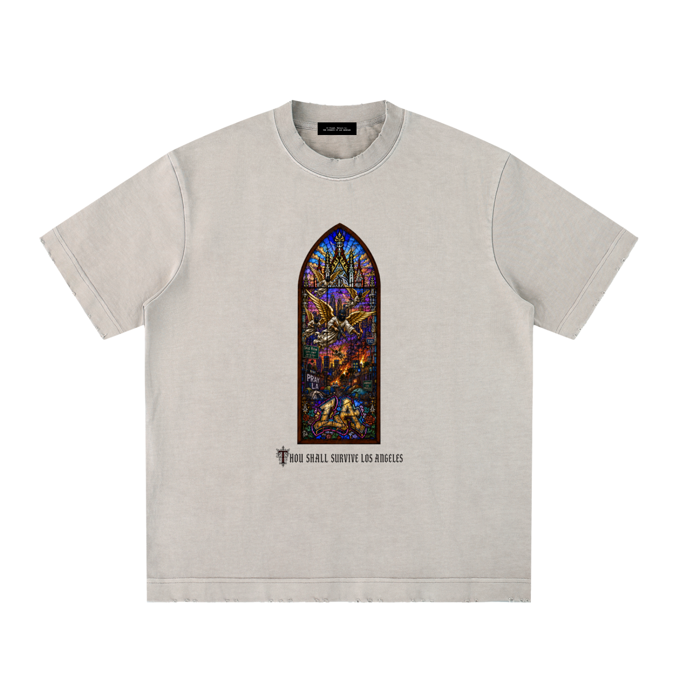 Thou Shall / Heavyweight Vintage Frayed T-Shirt